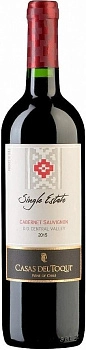 Вино Casas del Toqui  "Single Estate" Cabernet Sauvignon  Central Valley DO  2016  2016  0,75