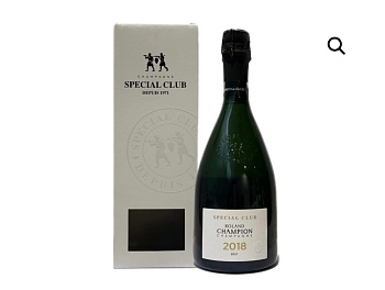 Шампанское ROLAND CHAMPION Spécial Club Blanc de Blancs Grand Cru Brut в п/у 2018 750 мл 12,5%