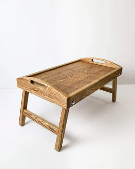 Раскладной столик для завтрака и ноутбука  Welovewood    Орех