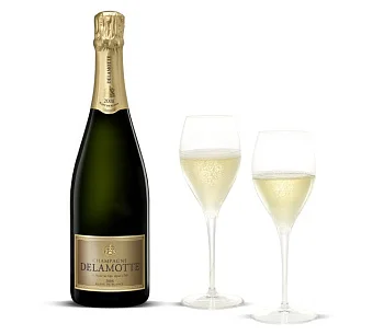 Шампанское Delamotte Blanc des Blancs +  2 glasses  gift in box  750 мл