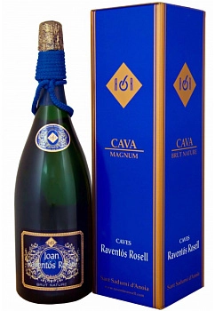 Игристое вино Raventos Rosell  Bryut Natur gift box  1500 мл