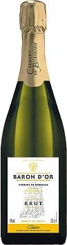 Игристое вино  Baron d'Or" Brut  Cremant de Bordeaux AOC   750 мл