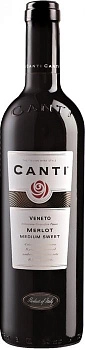 Вино Canti Merlot Veneto IGT semi sweet  2019 750 мл