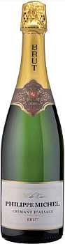 Игристое вино  Philippe Michel Brut  Cremant d'Alsace AOC  Филипп Мишель  Брют  750 мл