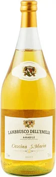 Игристое вино Cascina S. Maria Bianco Amabile Lambrusco dell’Emilia IGT   1500 мл