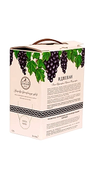 Вино Иджеван красное полусладкое в коробке 3 л