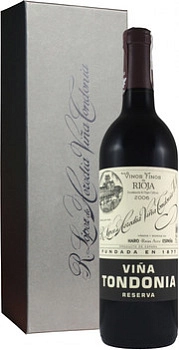 Вино Vina Tondonia Reserva Rioja DOC Винья Тондония Ресерва ДОКа Риоха в подарочной коробке   2006 750 мл