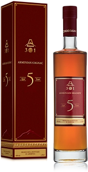 Коньяк ТМ А301 "АРМЯНСКИЙ КОНЬЯК А301", 5 лет  алк.40%  500 мл