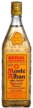 Мескаль Monte Alban with agave worm  Монте Албан с гусеницей агавы 750 мл