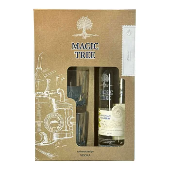 Водка  Magic Tree  Mulberry   gift box with a glasses   500 мл   40%