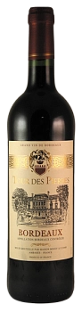 Вино Tour des pierres  Bordeaux AOC rouge sec  Тур дэ пьер  Бордо AOC красное сухое 750 мл
