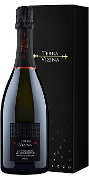 Игристое Вино Terra Vizina Conegliano Valdobbiadene Prosecco Superiore Extra Dry gift box  750 мл