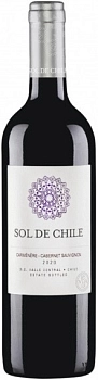 Вино Sol de Chile Carmenere-Cabernet Sauvignon Valle Central DO  Соль де Чили Карменере-Каберне Совиньон 2020 750 мл