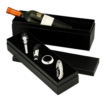 Подарочный набор Agap Coffret Luxe Noire 1Btlle et 4 accessoires VIN ART  Подарочный набор люкс черный  1 бут + 4 аксессуара