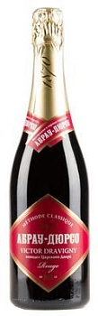 Игристое вино выдержанное Виктор Дравиньи Премиум Каберне Абрау красное полусладкое  750 мл