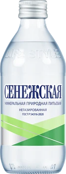 Вода природная питьевая Сенежская  негазированная стекло  330 мл