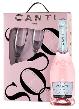 Игристое вино Canti    Rose gift box & glass 750 мл