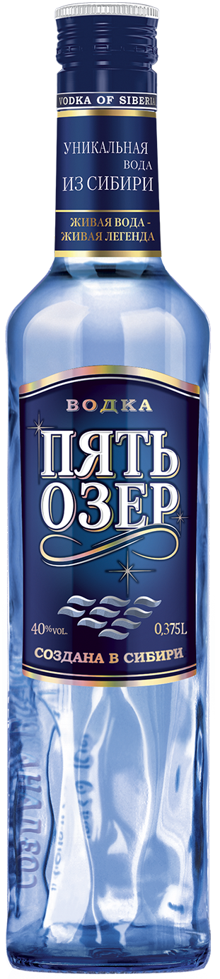 Водка Пять Озер 375 мл