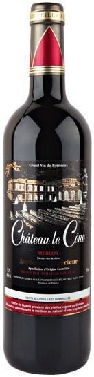 Вино Chateau Le Cone Merlot Bordeaux Superieur АОС  2017 750 мл
