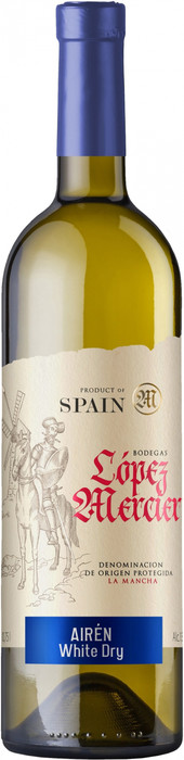 Вино Bodegas Lopez Mercier Airen White Dry La Mancha DO Бодегас Лопес Мерсиер Айрен Белое Сухое 750 мл