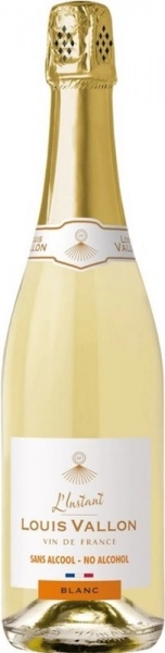 Игристое вино  Louis Vallon L’Instant Blanc Sans Alcool   750 мл  0,5%