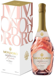 Игристое вино   Mondoro Prosecco Rose gift box  750 мл
