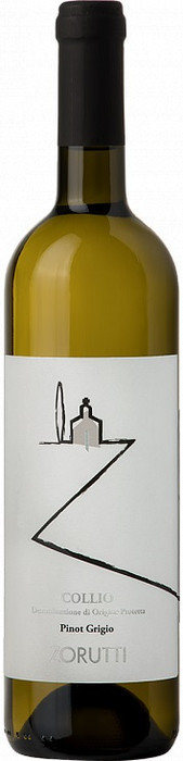 Вино  Zorutti Pinot Grigio white   2020 750 мл