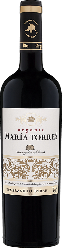 Вино  Hermanos Delgado Maria Torres Tempranillo Syrah Эрманос Дельгадо Мария Торрес Темпранильо Сира 2016 750 мл