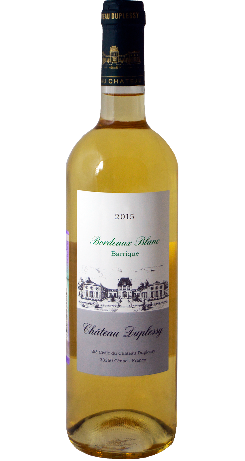 Вино Chateau Duplessy blanc elvee en barique Шато Дюплесси Блан Баррик 2015 750 мл