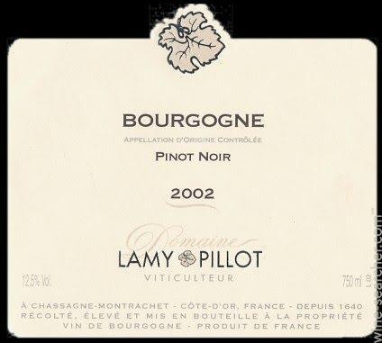 Вино Domaine Lamy-Pillot Bourgogne Pinot Noir AOC Домен Лами-Пийо Бургонь Пино Нуар 2014 750 мл