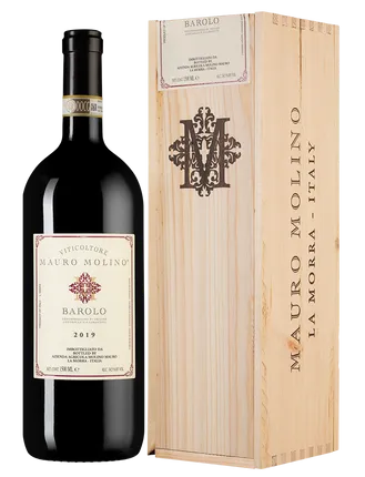 Вино Mauro Molino Barolo DOCG Мауро Молино Бароло в подарочной коробке 2019 1500 мл