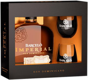 Ром Barcelo Imperial, Барсело Империал  в подарочной упаковке с 2 бокалами 700 мл