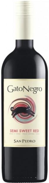Вино San Pedro Gato Negro Semi Sweet Red Гато Негро красное полусладкое  750 мл