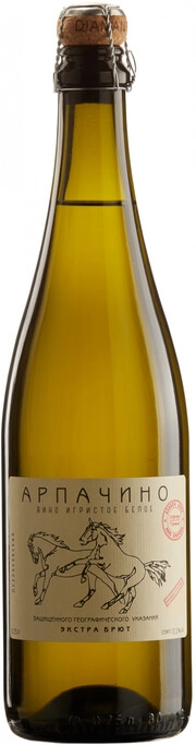 Игристое вино  Арпачино  ЗГУ Долина Дона   Пухляковский  Кумшацкий белый  2021   750 мл  12,5%