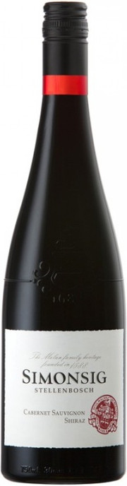 Вино Simonsig Cabernet Sauvignon-Shiraz  Симонсиг Каберне Совиньон-Шираз  750 мл