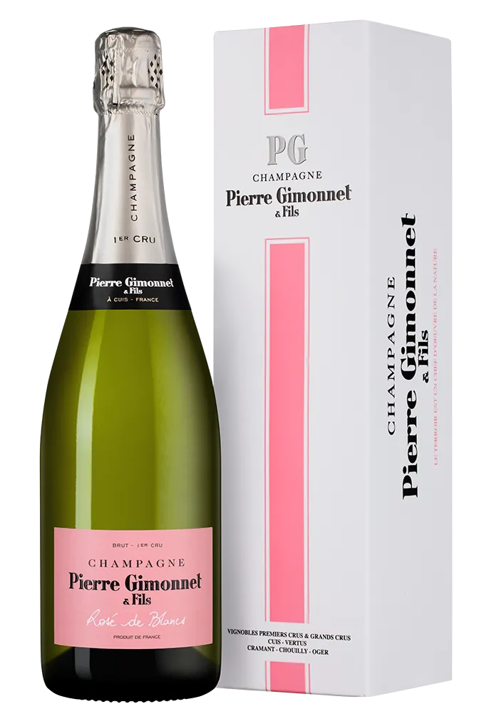 Шампанское Pierre Gimonnet & Fils Rose de Blancs Brut 1er Cru  Champagne AOC  gift box 750 мл
