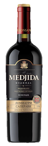 Вино  Medida  Меджида Ломиаури   Саперави  красное полусухое  750 мл