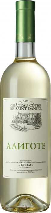Вино  Chateau Cotes de Saint Daniel   Шато Кот де Сан Даниель Алиготе  2022   750  мл 13,5 %