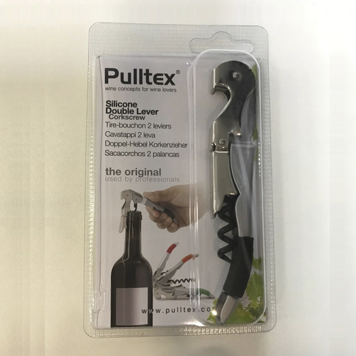 Штопор Pulltex, Corkscrew, Burgundy  Пултекс c Силиконовой Вставкой зеленый  117-921-05