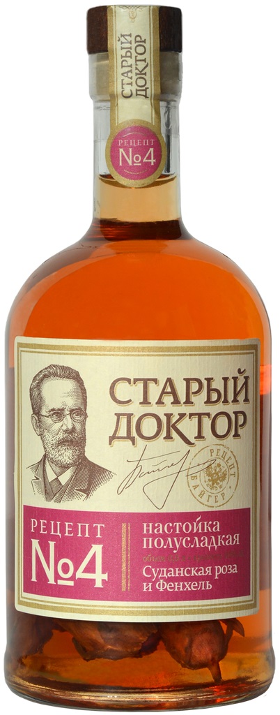 Настойка Стрижамент Старый Доктор №4 Суданская роза и фенхель полусладкая 500 мл