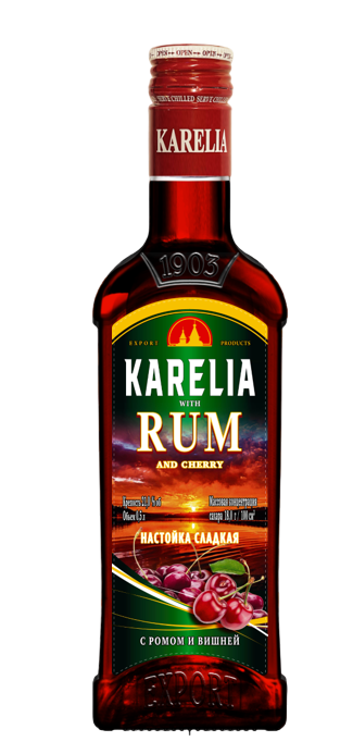 Настойка сладкая Карелия с Ромом и Вишней  500 мл