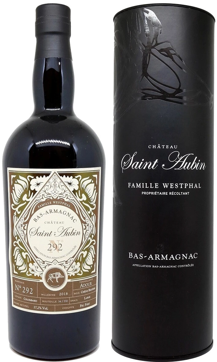 Арманьяк Armagnac Saint-Aubin Cask №292 Colombard gift box  2018  700 мл
