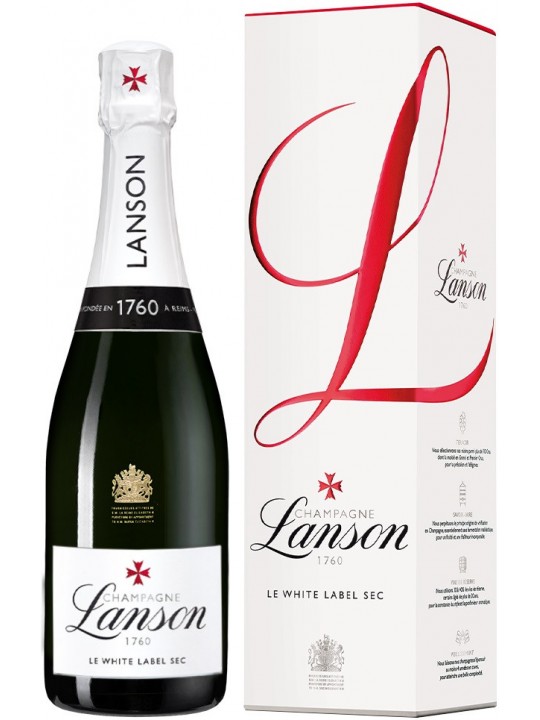 Шампанское Lanson White Label Dry-Sec gift box  2015 750 мл