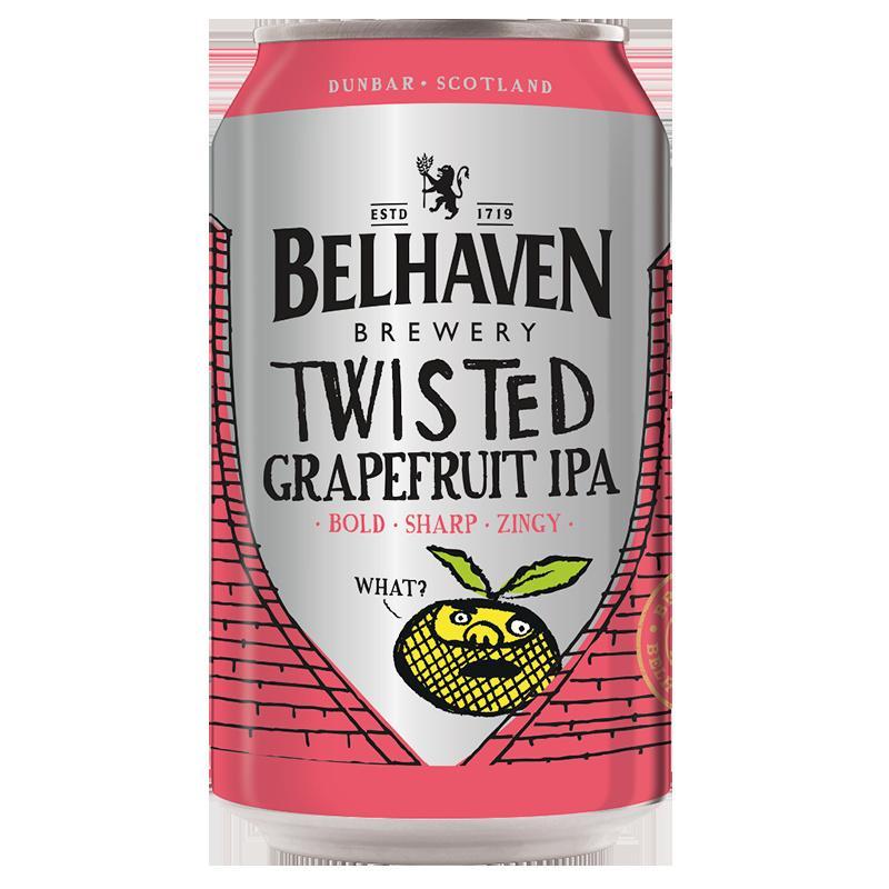 Пиво Belhaven Twisted Grapefruit IPA in can Твистед Грейпфрут ИПА в жестяной банке 330 мл