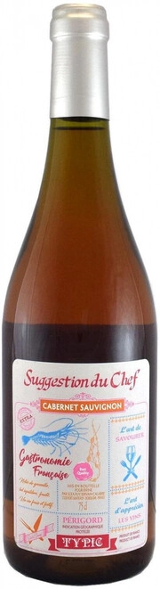 Вино  Suggestion du Chef  Typic Cabernet Sauvignon  2021  750 мл 12,5%