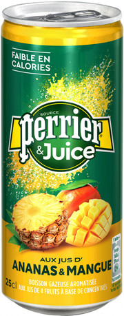 Вода   Perrier  Ananas & Mangue  Перрье  Ананас и Манго в жестяной банке 250 мл