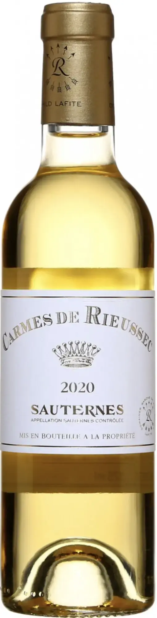 Вино Les Carmes de Rieussec Sauternes AOC  2020  375 мл