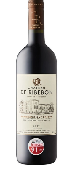 Вино Chateau de Ribebon Bordeaux Superieur AOC  2019 750 мл