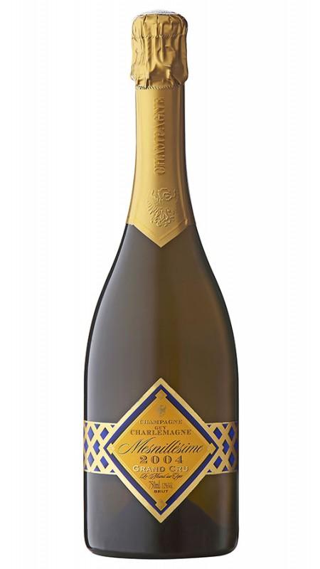 Вино Guy Charlemagne Cuvee MESNILESIME  Grand Cru Blanc de Blancs/, gift box/Ги Шарлемань Кюве Месниллезим Гран Крю Блан де Блан 2005, в подарочной коробке, 750 мл