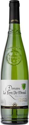Вино  Domaine La Font de Miratel Picpoul de Pinet  Домен Ла Фонт де Миратель Пикпуль де Пине  2018  750 мл